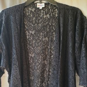 Lularoe Black Lace Shirley small